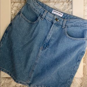High Rise American Apparel Denim Skirt